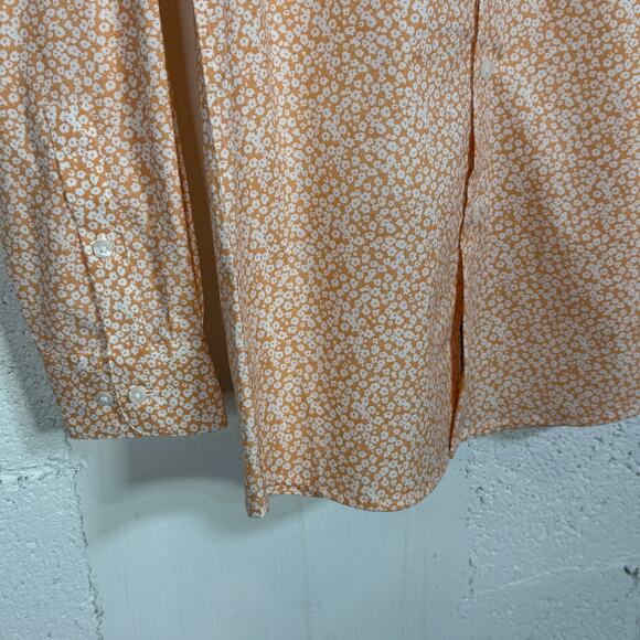 Bar III Men's Slim-Fit Wave Floral Dress Shirt, Apricot 14-14.5 32-33 $70 - Picture 4 of 7